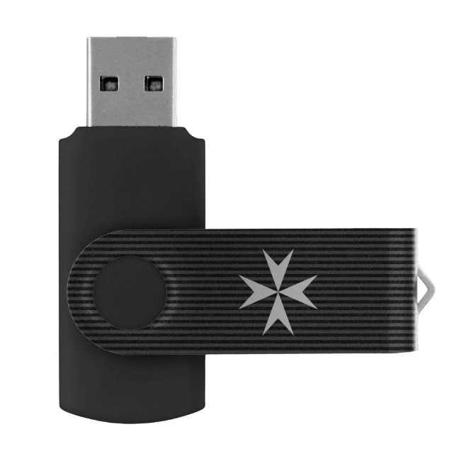 Medieval white cross | Order of St John (UK) USB Flash Drive (Opened)