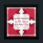Medieval White Cross White Wedding Anniversary Box<br><div class="desc">Medieval and Gothic inspired design in energizing colours of Crimson pink (deep pink), white and black. Strong and stylish custom Wedding, Anniversary or engagement present. Personalize with names, anniversary date and monogram or numbers - made into a wonderful wooden gift box to keep trinkets, jewellery box for your special keepsakes....</div>