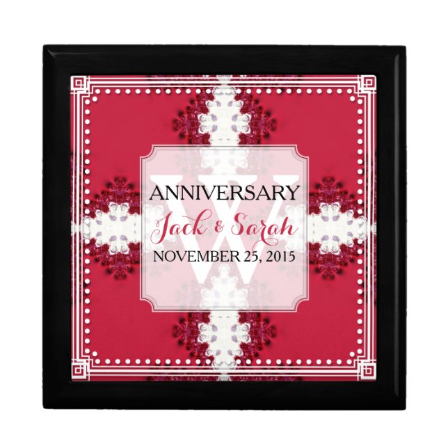 Medieval White Cross White Wedding Anniversary Box (Front)