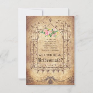Medieval Will you be my Bridesmaid? Invitation