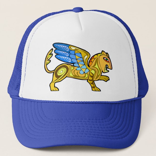 Medieval Winged Lion Gryphon Trucker Hat (Front)