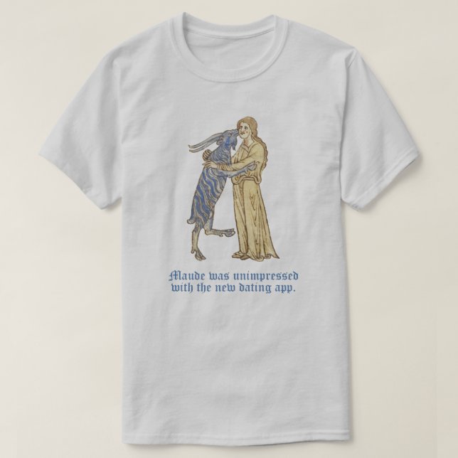 Medieval Woman and Goat T-Shirt (Design Front)