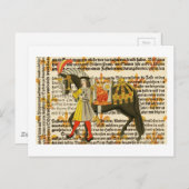Medieval Woman and Horse Postcard (Front/Back)