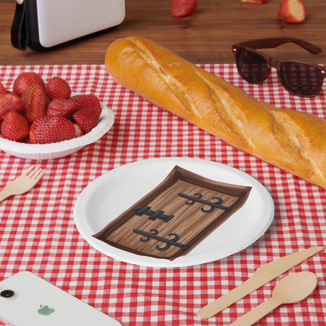 Medieval Wooden Door Paper Plates (Creator Uploaded)