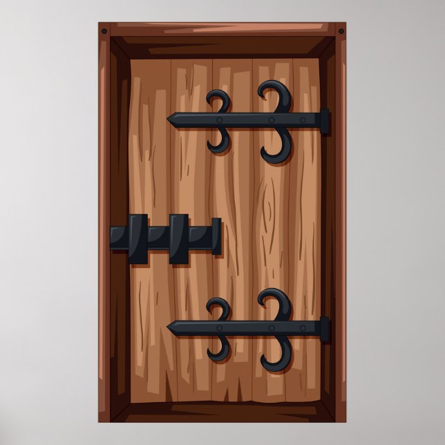 Medieval Wooden Door Poster (Front)