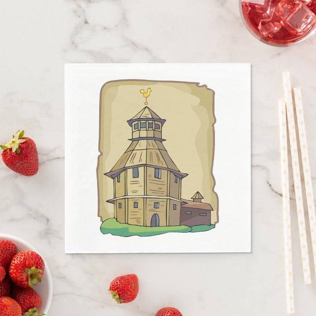 Medieval Wooden Watchtower and Fortress Napkins (Creator Uploaded)