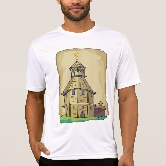 Medieval Wooden Watchtower and Fortress T-Shirt (Front)