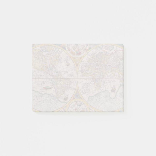 Medieval World Map From 1525 Post-it Notes (Front)