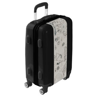 Medieval World map Quebec Nouvelle-France America Luggage