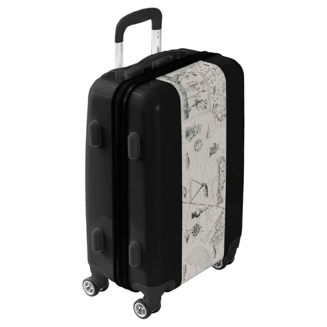 Medieval World map Quebec Nouvelle-France America Luggage (Rotated Left)
