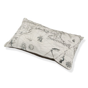Medieval World map Quebec Nouvelle-France America Pet Bed