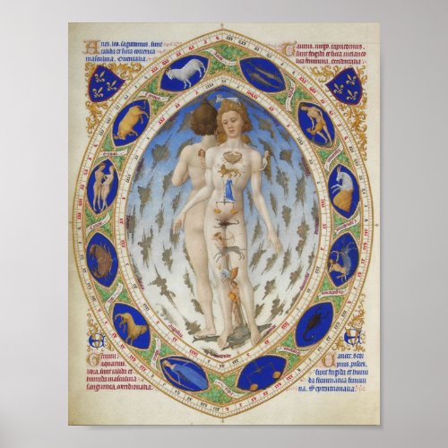 medieval zodiac poster