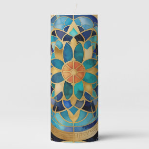 "Medina Maze: Moroccan-Inspired Geometric Design f Pillar Candle