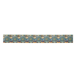 "Medina Maze: Moroccan-Inspired Geometric Design f Satin Ribbon