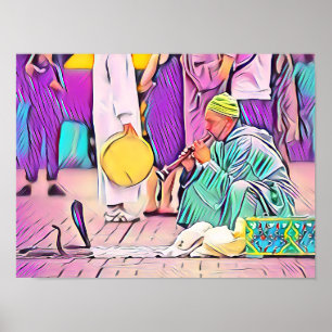 Medina Mystique – Snake Charmer of Marrakesh Poster
