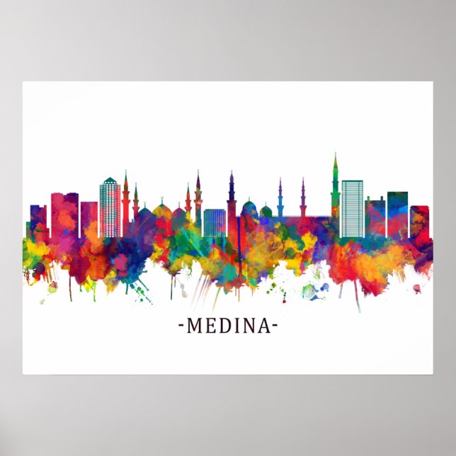 Medina Saudi Arabia Skyline Poster (Front)