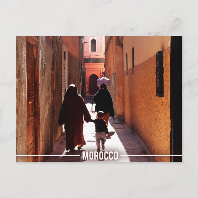 Medina Streets, Marrakesh Morocco Postcard (Front)