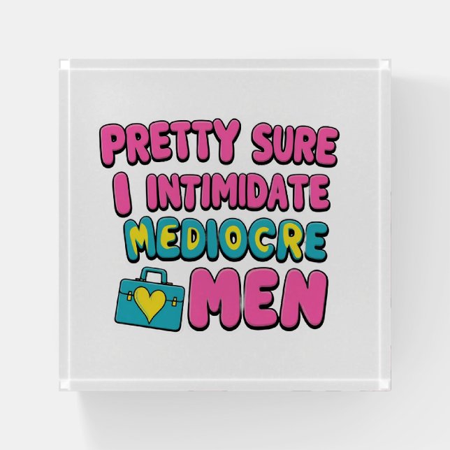MEDIOCRE MEN desk accessories Paperweight (Front)