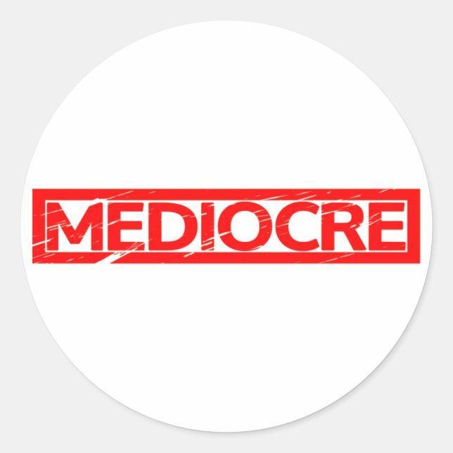 Mediocre Stamp Classic Round Sticker (Front)