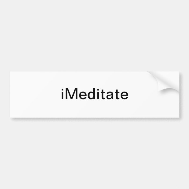 meditate bumper sticker (Front)