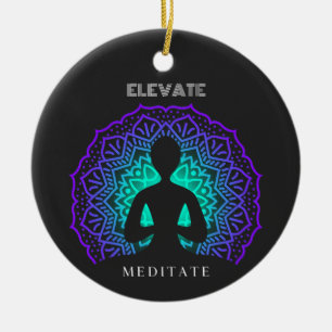 Meditate Elevate Ceramic Ornament