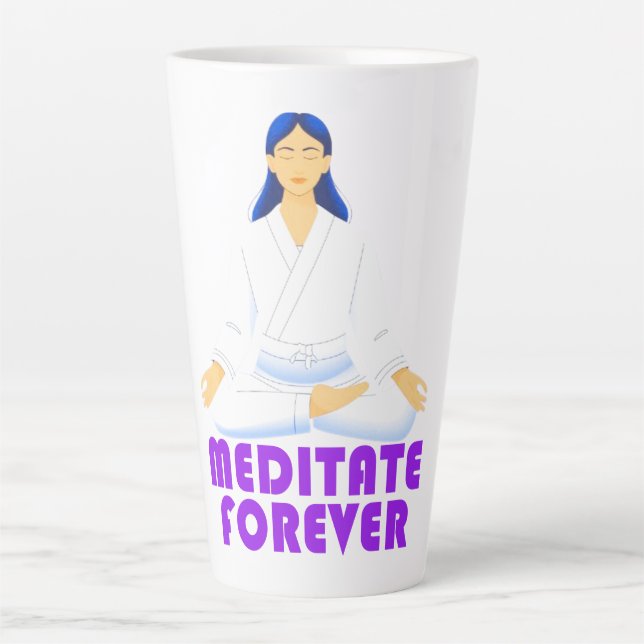 Meditate forever latte mug (Front)