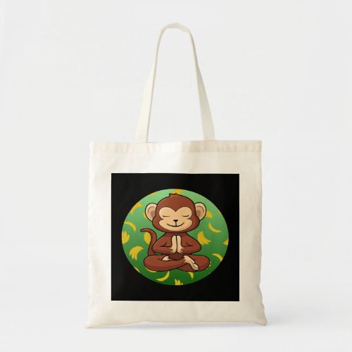 Meditate Yoga Clothing Om Zoo Monkey Yoga Tote Bag