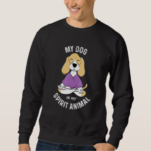 Meditating Beagle Yoga Dog By Dog Sweatshirt
