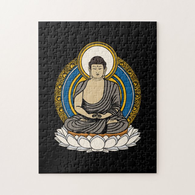 Meditating Buddha Dhyana Mudra Jigsaw Puzzle (Vertical)