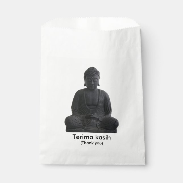 Meditating Buddha Favor Bag (Front)
