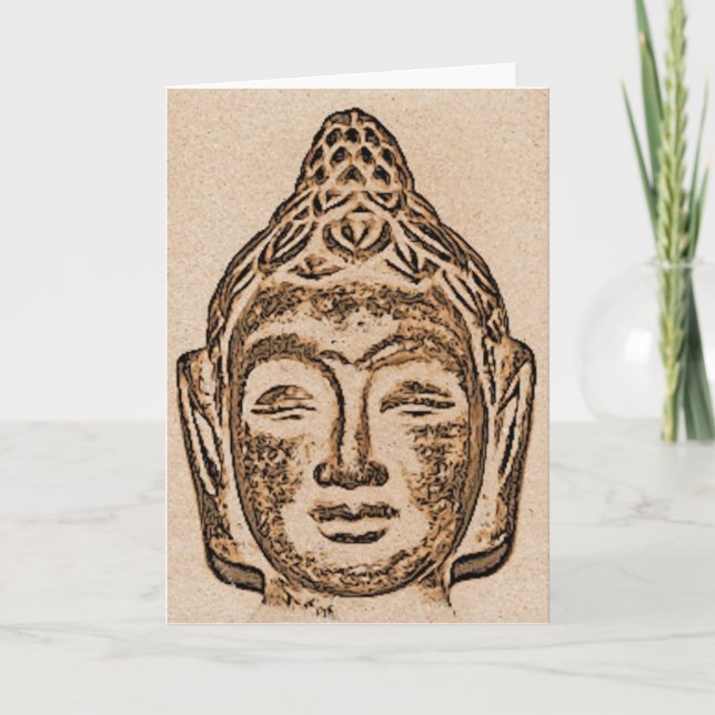 Meditating Buddha Greeting Card (Front)