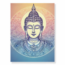 Meditating Buddha Mandala Art - Zen Spirit