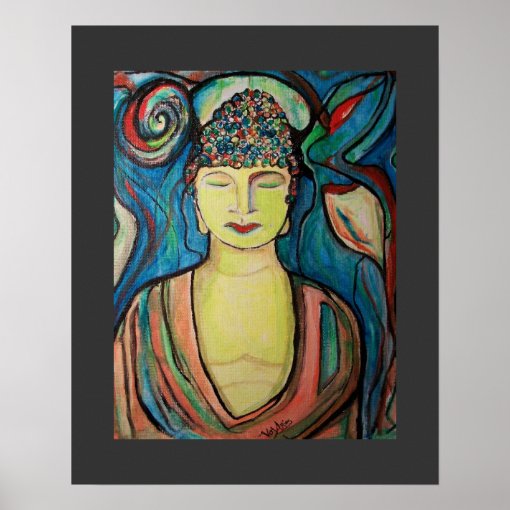 Meditating Buddha Poster by ValAries | Zazzle