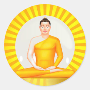 Meditating Buddha sticker