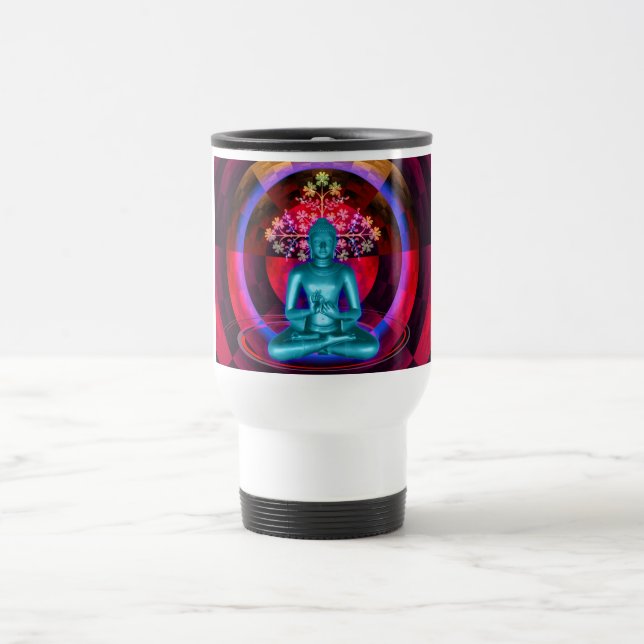 Meditating Buddha Travel Mug (Center)