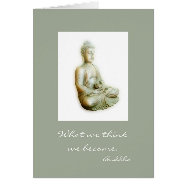 Meditating Buddha with words of wisdom Cards (Front)