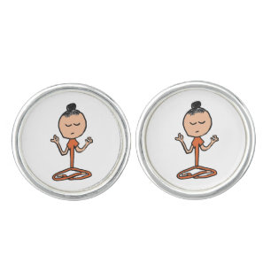 Meditating Buddhist Cufflinks