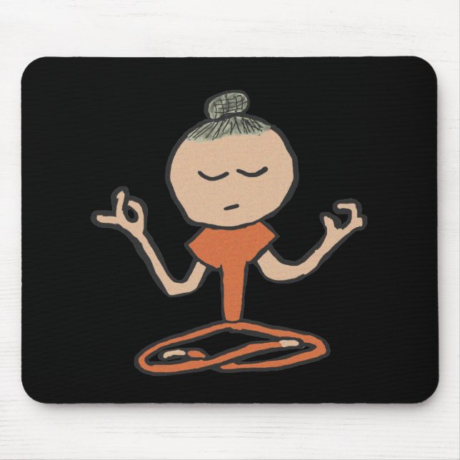 Meditating Buddhist Mouse Pad (Front)