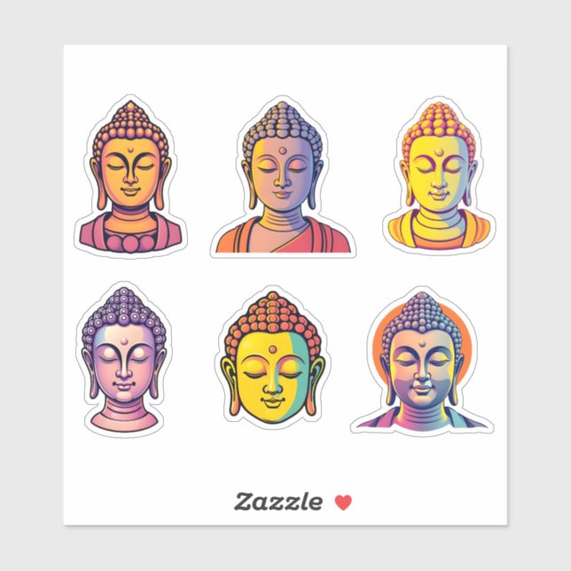 Meditating Calm Gautama Buddha Sticker (Sheet)