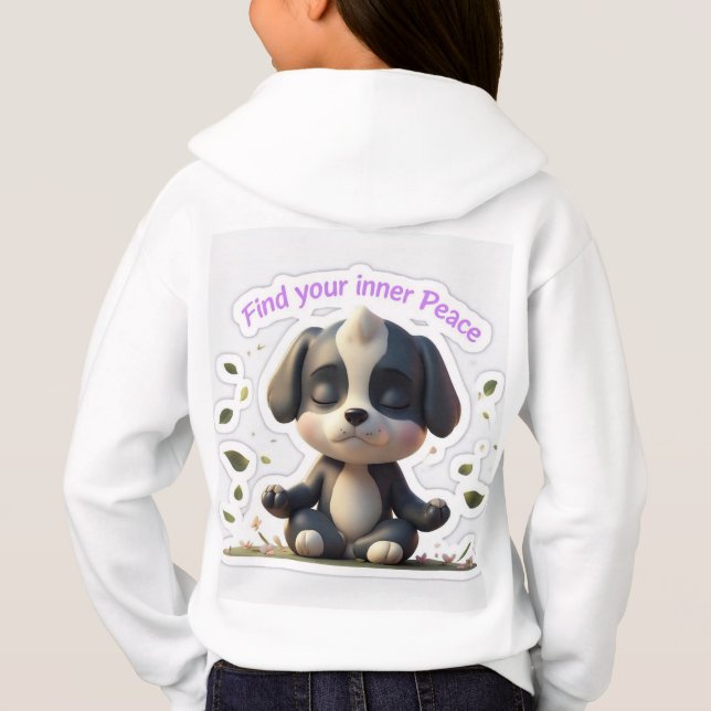 Meditating cat hoodie (Back)