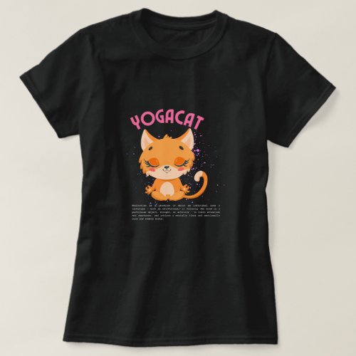 meditating cute baby cat T_Shirt