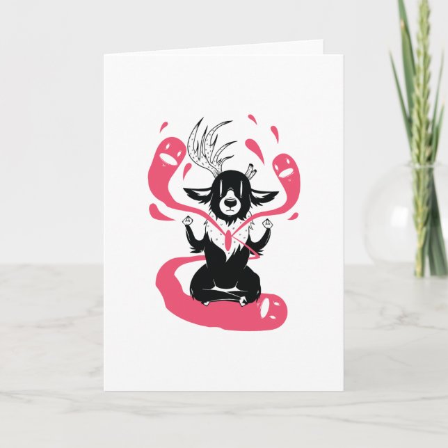 Meditating Deer Card (Front)