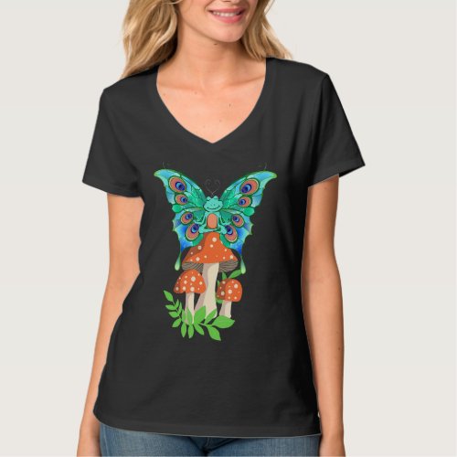 Meditating Frog Cute Cottage Core Aesthetic Frog  T_Shirt