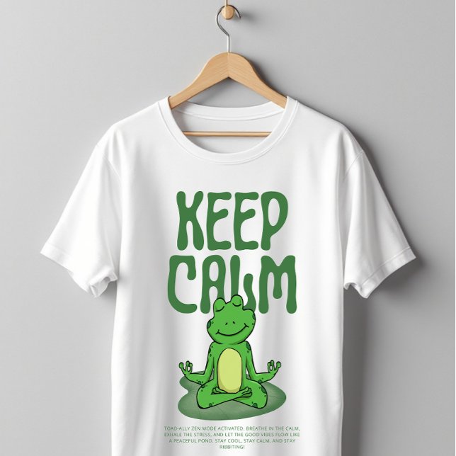 Meditating Frog Keep Calm Zen Mode T-Shirt (Creator Uploaded)