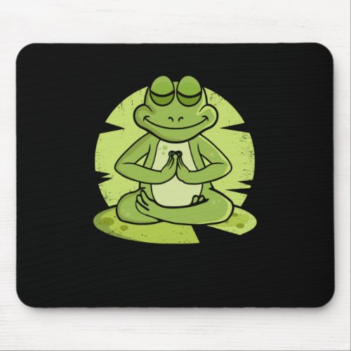 Meditating Frog Lover Men Yoga Gift Meditation Mouse Pad