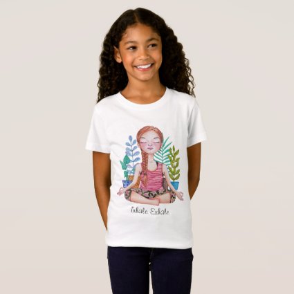 Meditating Girl With Plants T-Shirt