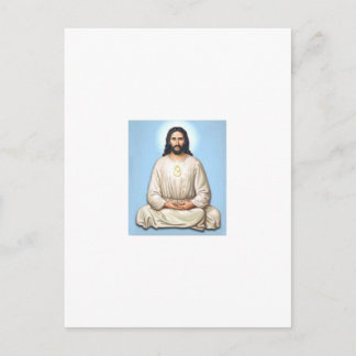 Meditating Jesus with Om Postcard
