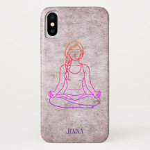 Meditating Lady Custom Name