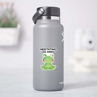 MEDITATING. LEAVE ME ALONE STICKER