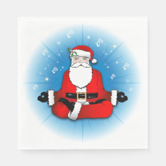 Meditating Santa Napkins